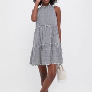 Brand New Tuckernuck New Pomander Place Navy Gingham Morgan Dress Size XXXL